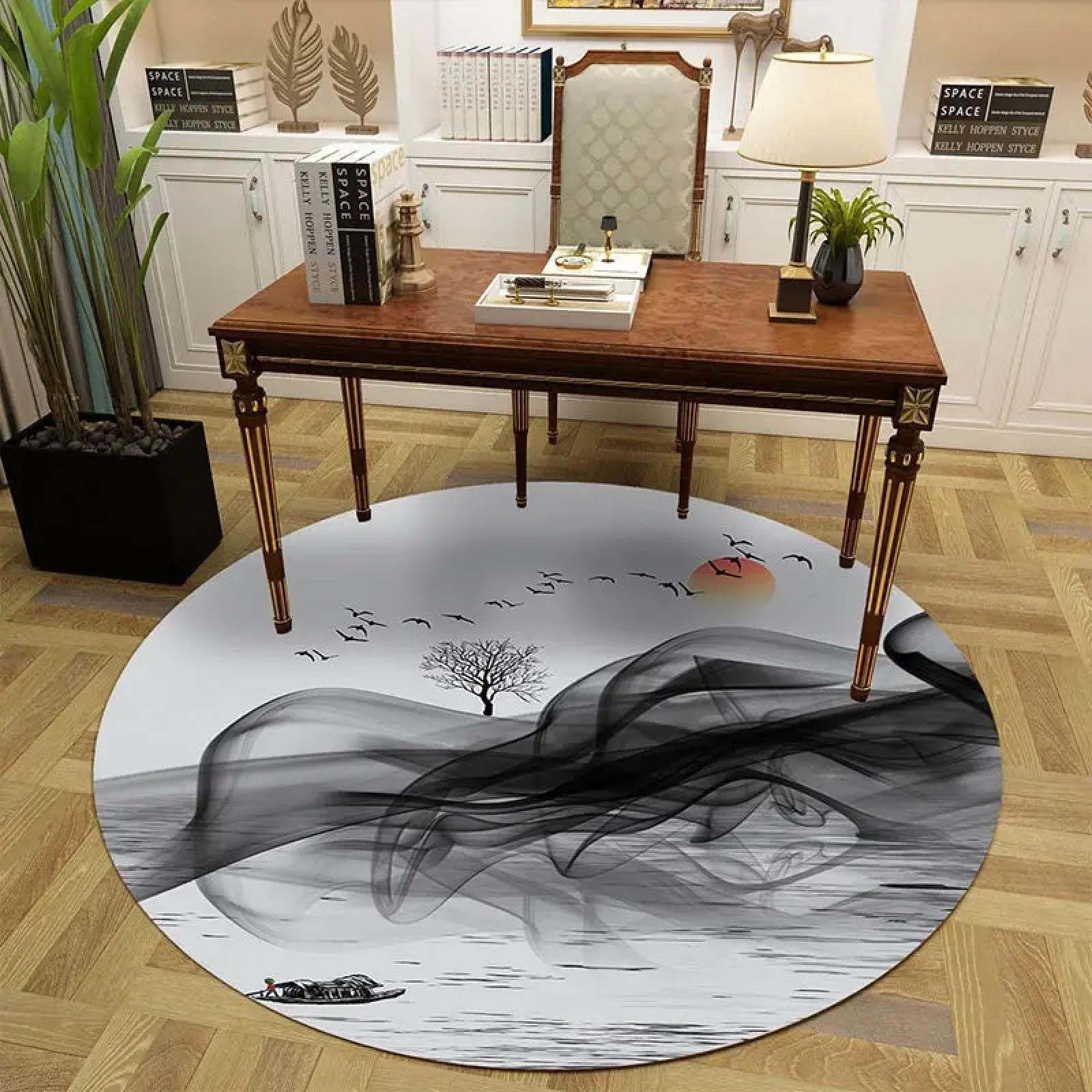 Tapis de sol anti-bruit pour chambre d'enfant rond 160cm