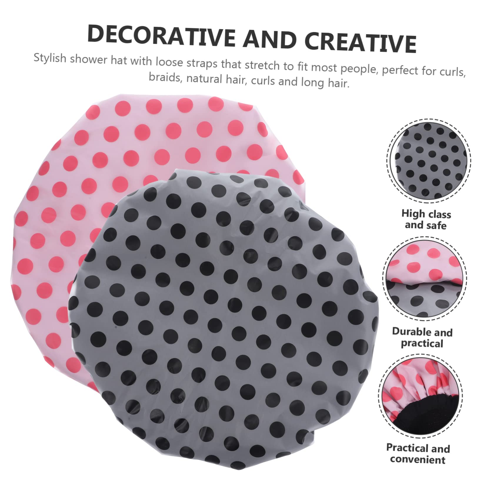 FOMIYES 6piezas Gorros De Reutilizables De Satén Ajustables y Cómodos Para Baño y Confeccionados Material y Absorbente Para Cuidado Del Cabello y Protección La