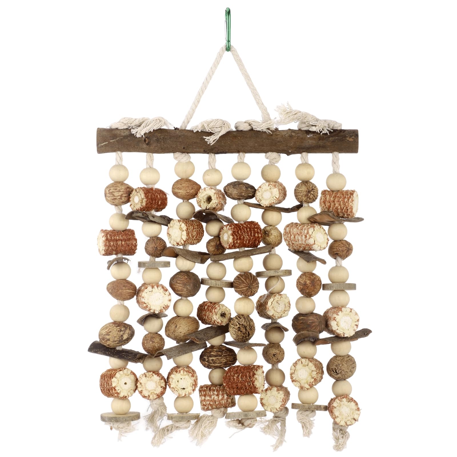 Grand jouet à mâcher pour perroquet naturel à suspendre avec épis de maïs, accessoires de cage à oiseaux pour aras, cacatoès, perroquets de grande et moyenne taille