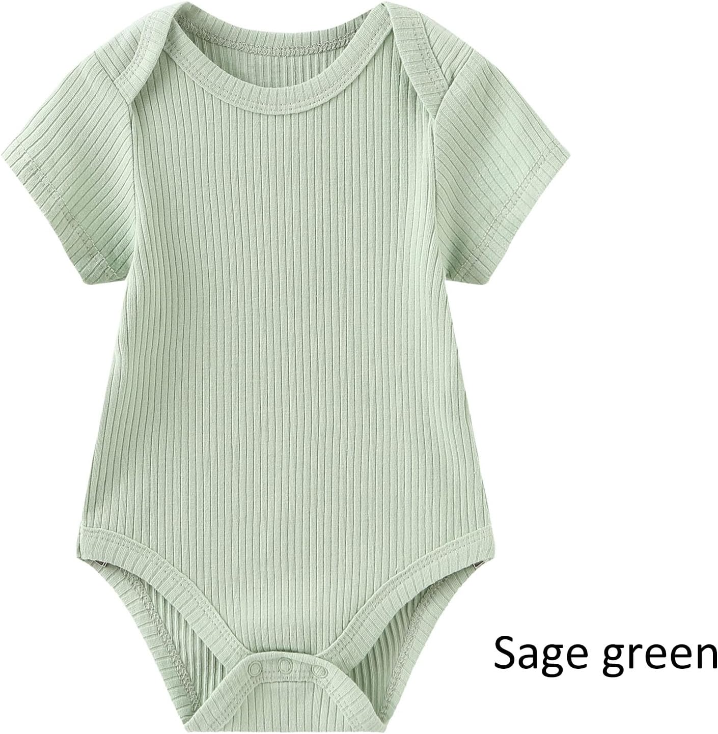 Baby Bodysuit and Pant Set 6-pcs Ribbed Soft Infant Boy Girl Clothes Outfits - Image 5