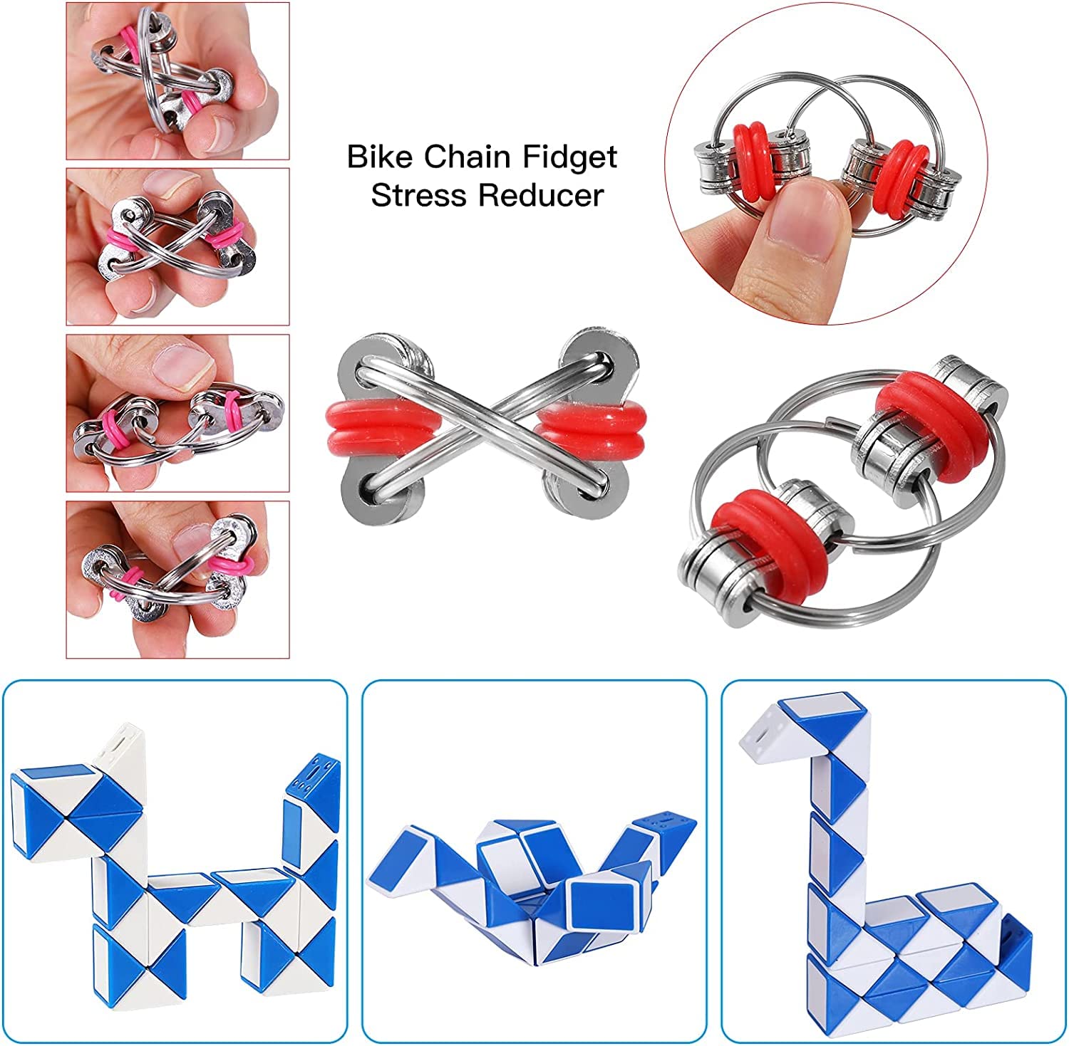 Sensory Fidget Toys Set, 25 Pcs., Stress Relief And Anti-Anxiety Tools