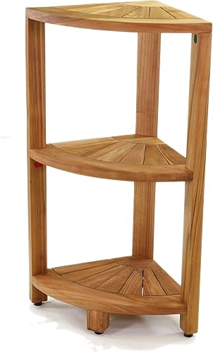 Miniatura 9 de AquaTeak Kai™ Petite - Soporte de almacenamiento de ducha de esquina de teca