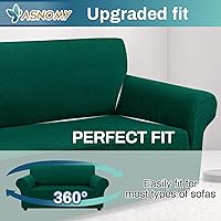 Vista 197 de Asnomy Couch Covers for 3 Cushion Couch Stretch Sofa Covers Slipcovers, Pet Protector Furniture Covers for Dogs Cats Spandex Jacquard Fabric Small