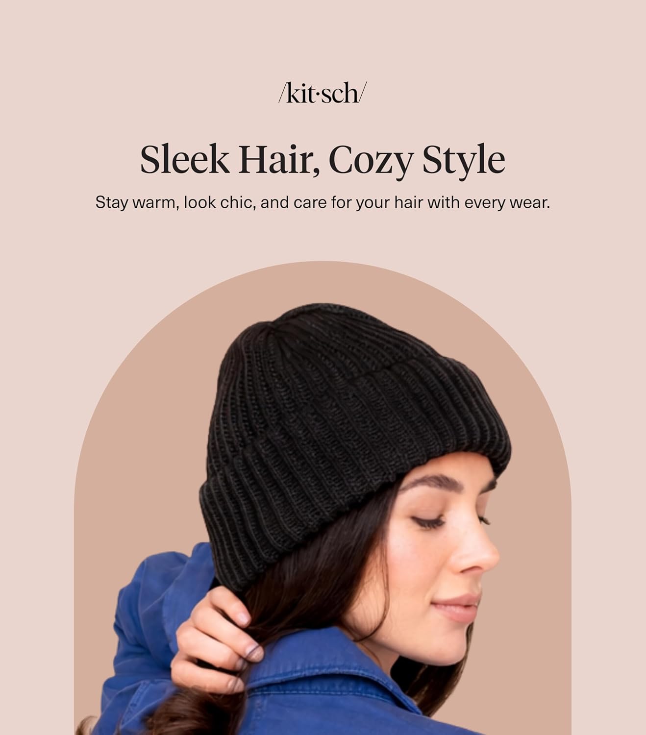 Kitsch Glazey™ Satin Lined Beanie for Men and Women – Cozy Winter Hats for Men - Stylish Anti-Frizz Hat for All Hair Types - Image 8