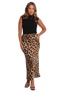 Petal Pup Womens Kaia-midi-Skirt-Leopard