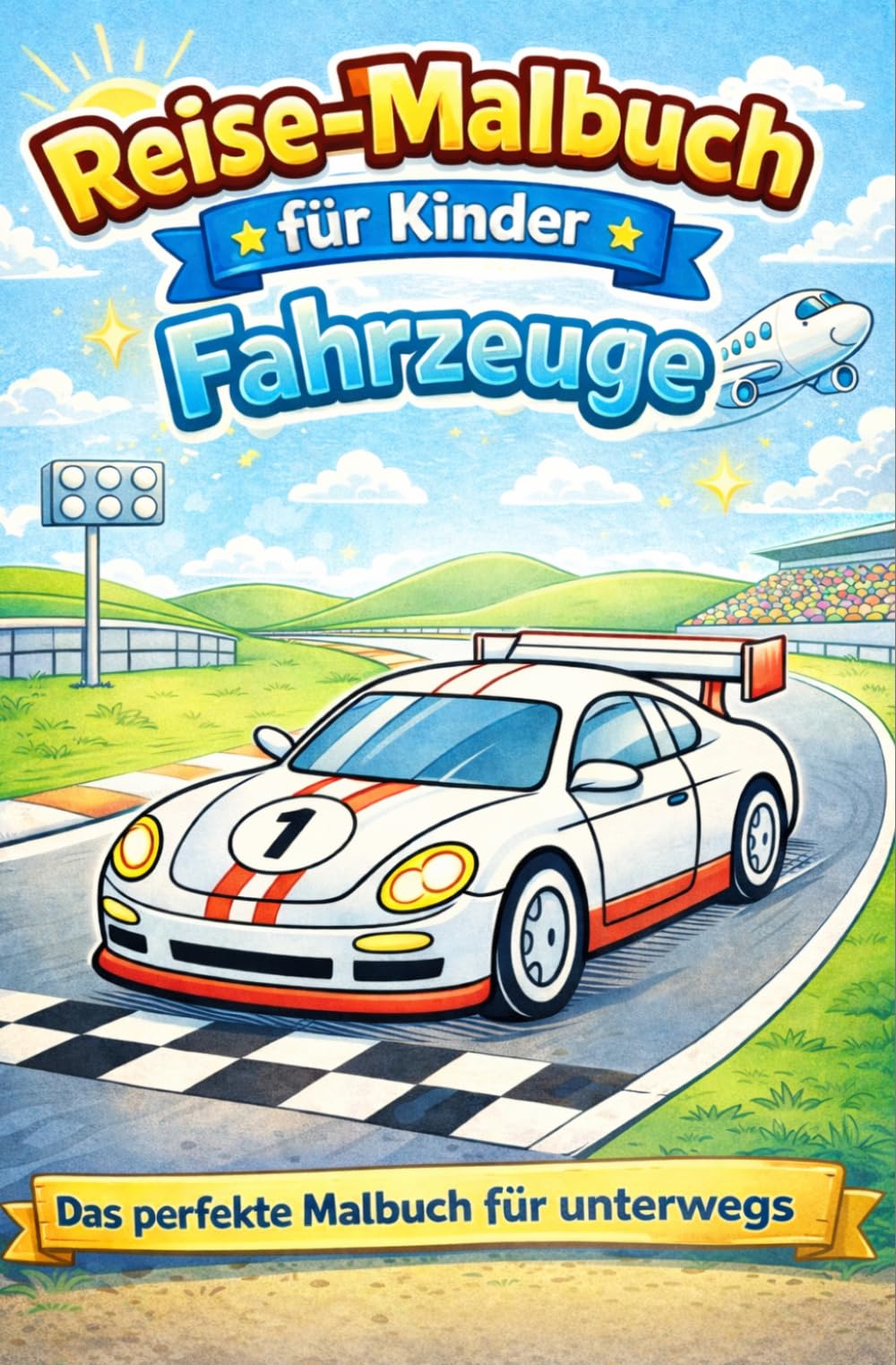 Reise-Malbuch für Kinder: Fahrzeuge – Für unterwegs: 20 Ausmalbilder für Auto, Flugzeug & Urlaub | Handliches Format | Beschäftigung ohne Bildschirm