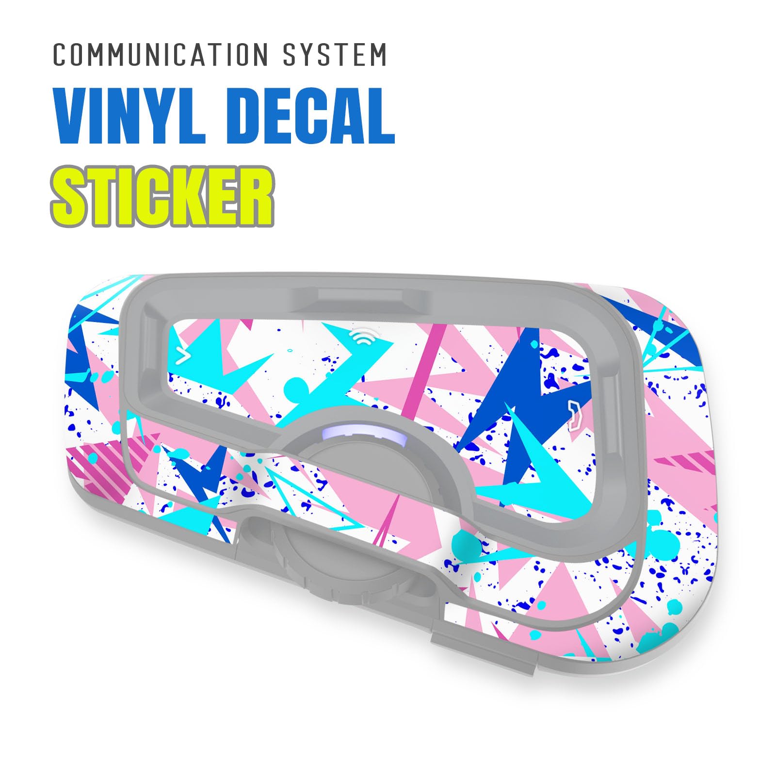 MC MOTOPARTS Headsets Protective Cover Decal Sticker 2 pcs Pink Blue Compatible with Cardo Freecom 4X 2X