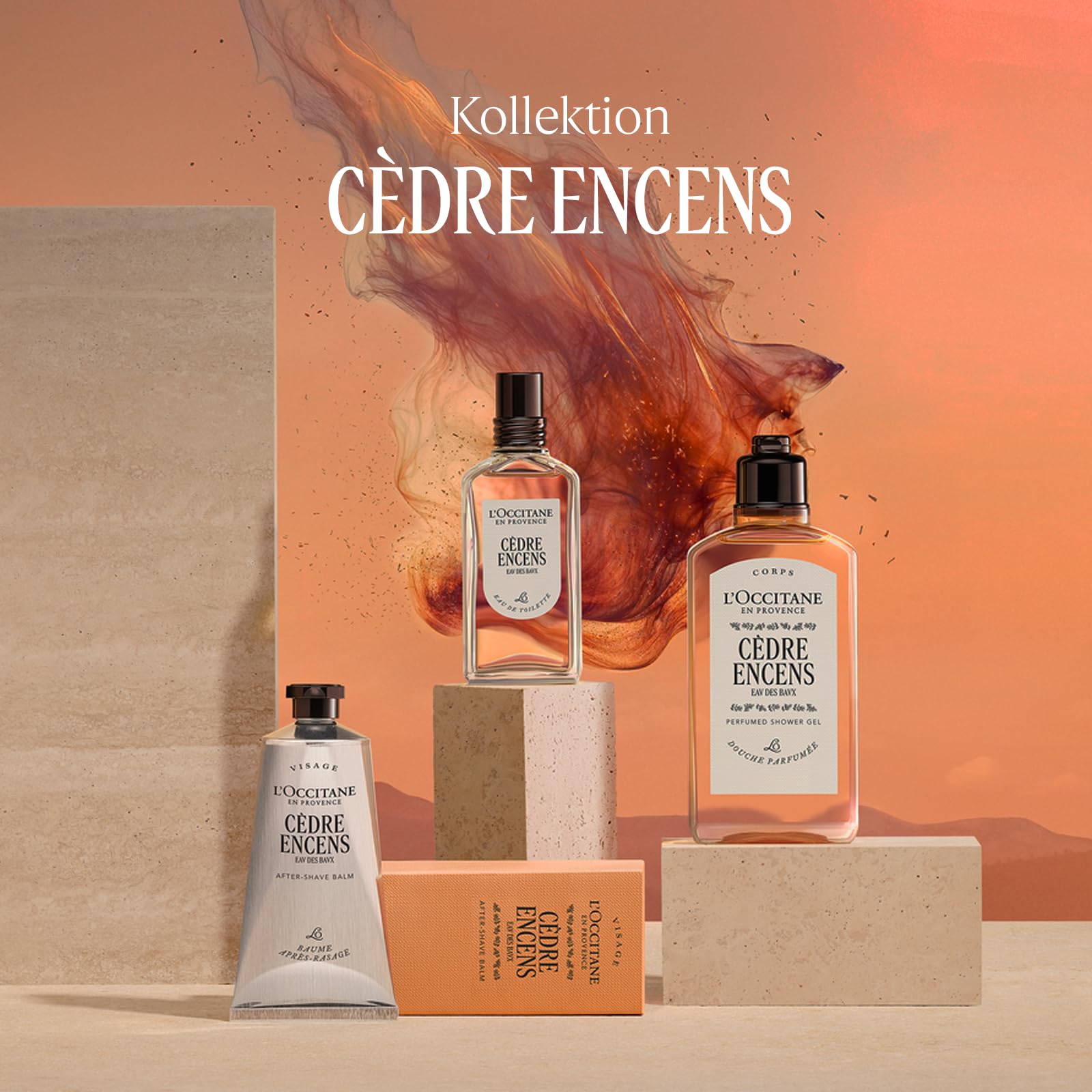 L'OCCITANE - Balsam Nach der Rasur Cèdre Encens (früher Eau des Baux) - 75 ml - spendet Feuchtigkeit und mildert Hautirritationen - Made in France