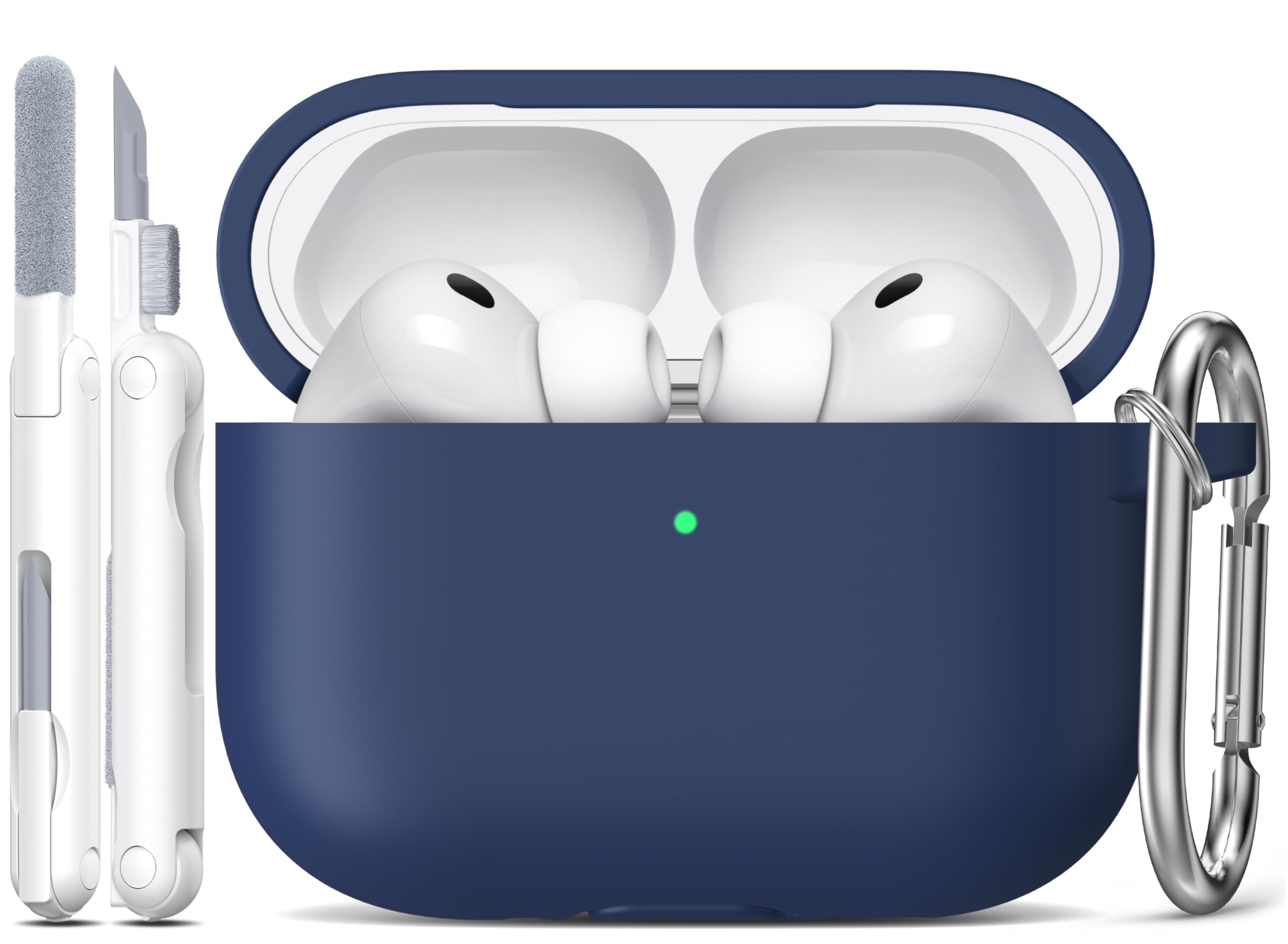 R-fun Funda para AirPods 4 con Kit de Limpieza, Case de Silicona Suave con Llavero, Funda Protectora Completa para Hombres y Mujeres, Compatible con Apple Latest Airpods 4th, Rojo — view 38