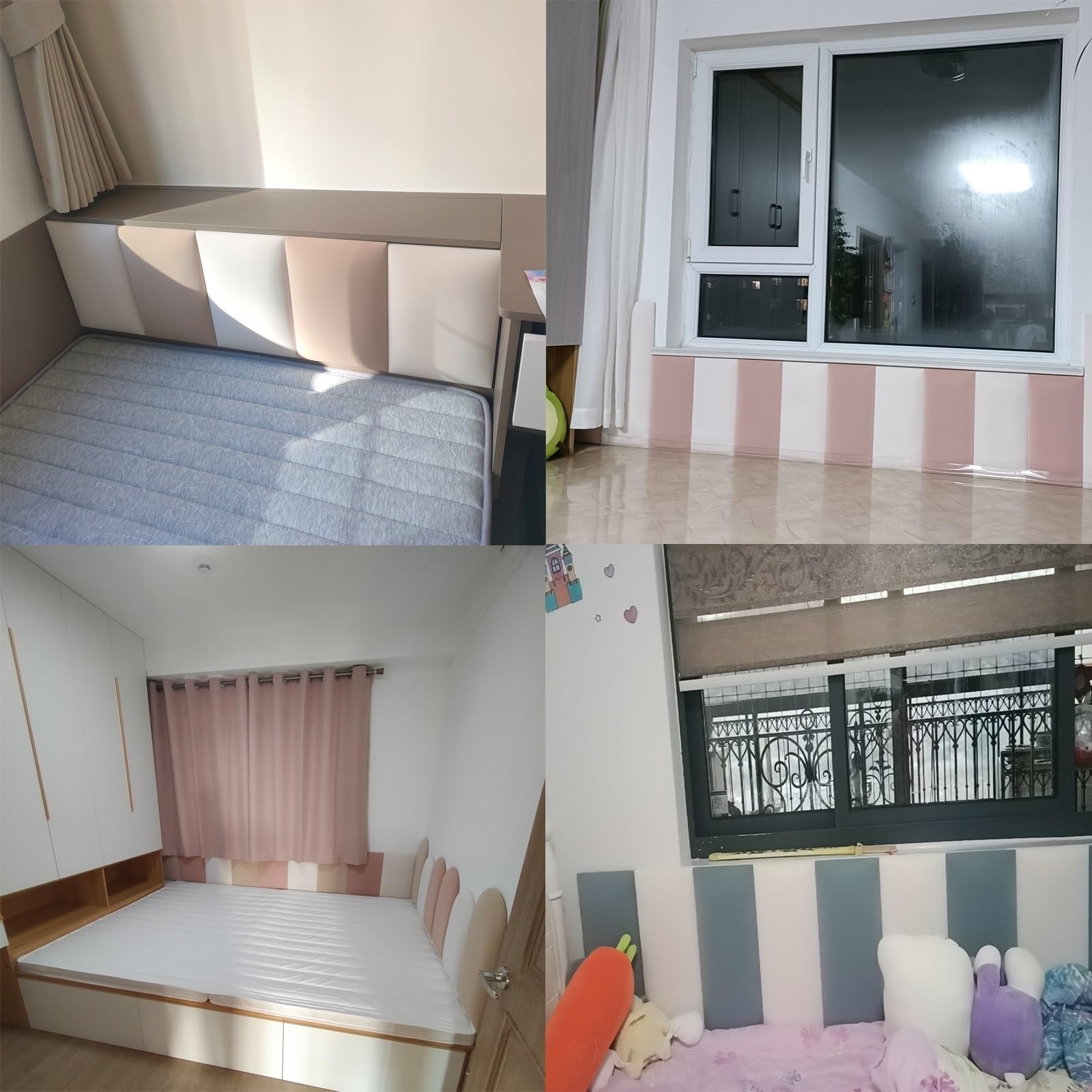 3d Wandkissen Selbstklebend, Wandpaneele Gepolstert Verdicktes 3,5 cm, Wandverkleidung Kopfteil Bett Antikollision, Paneele Wand Schalldämmung, Leicht Zu Reinigen, für Wandkissen Kinderzimmer(Color:F,