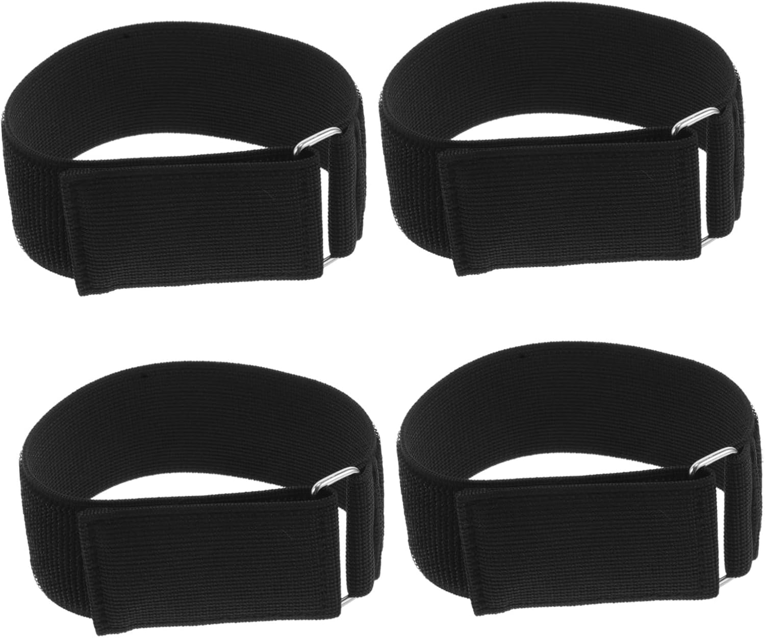 4Pcs Durable Elastic Hook and Loop Straps Reusable Cable Ties for Wire Organization for Home Office and Vehicle Storage