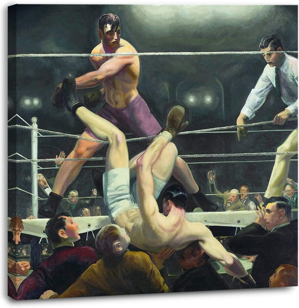 artprints1stopCanvas Print Wall Art - Dempsey and Firpo The Boxing Fighters by George Bellows - 24x24 inches