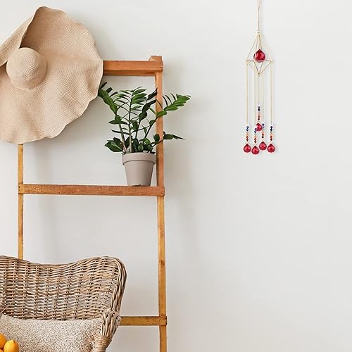 Miniatura 7 de rockcloud Decoración geométrica hecha a mano para colgar en la pared, bola de cristal prisma, adorno de la suerte para decoración del hogar,