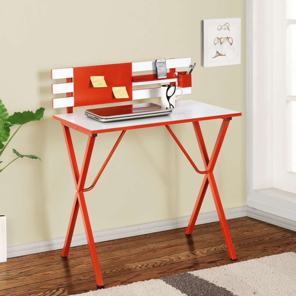 K and B Furniture Co Inc K&B HO2122-G Writing Desk Red