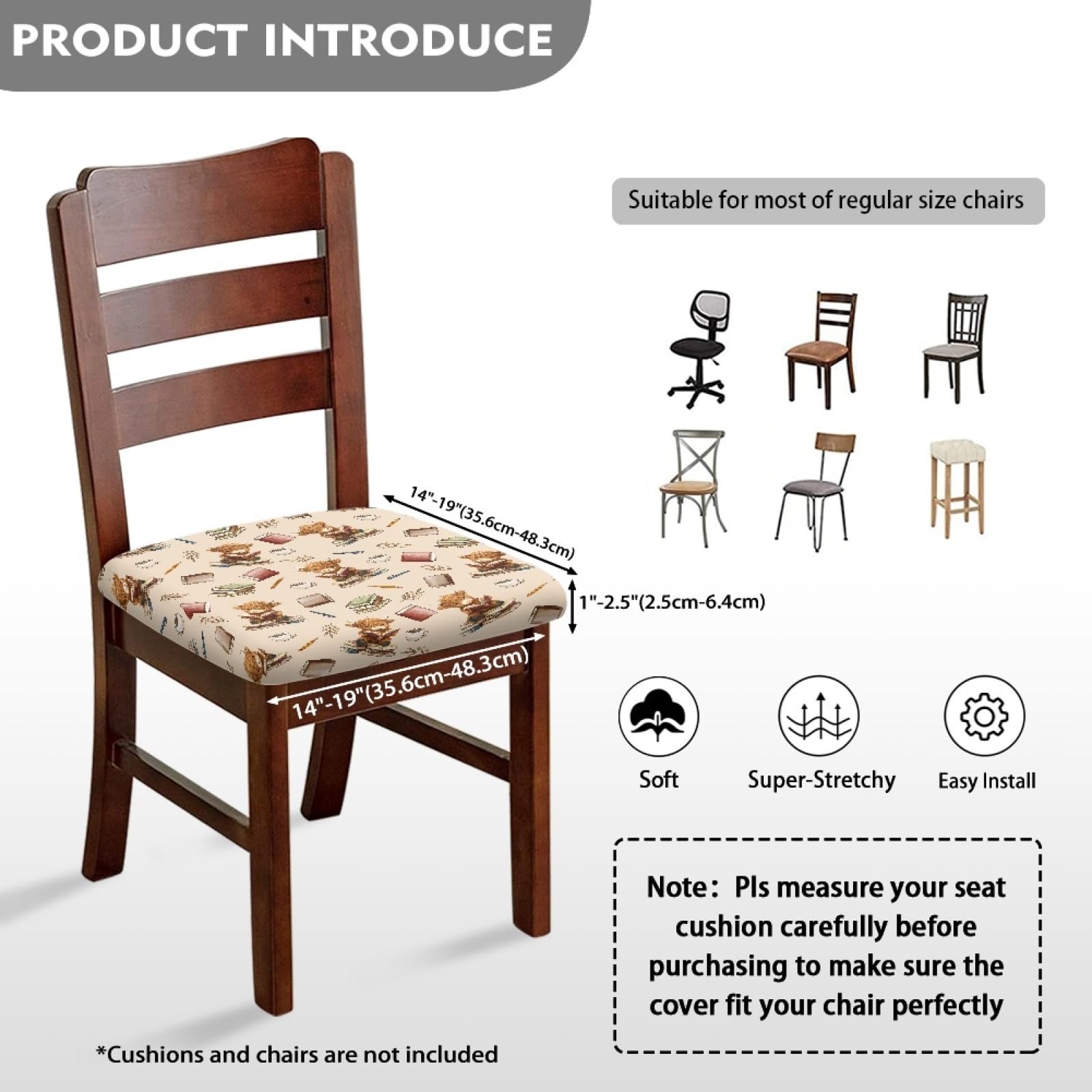 Fundas Sillas Vaca Cojines para Sillas Comedor Elásticas, Funda De Silla Extraíbles Y Lavables, Protectores De Asiento para Banquetes, Cocinas, Fiestas.