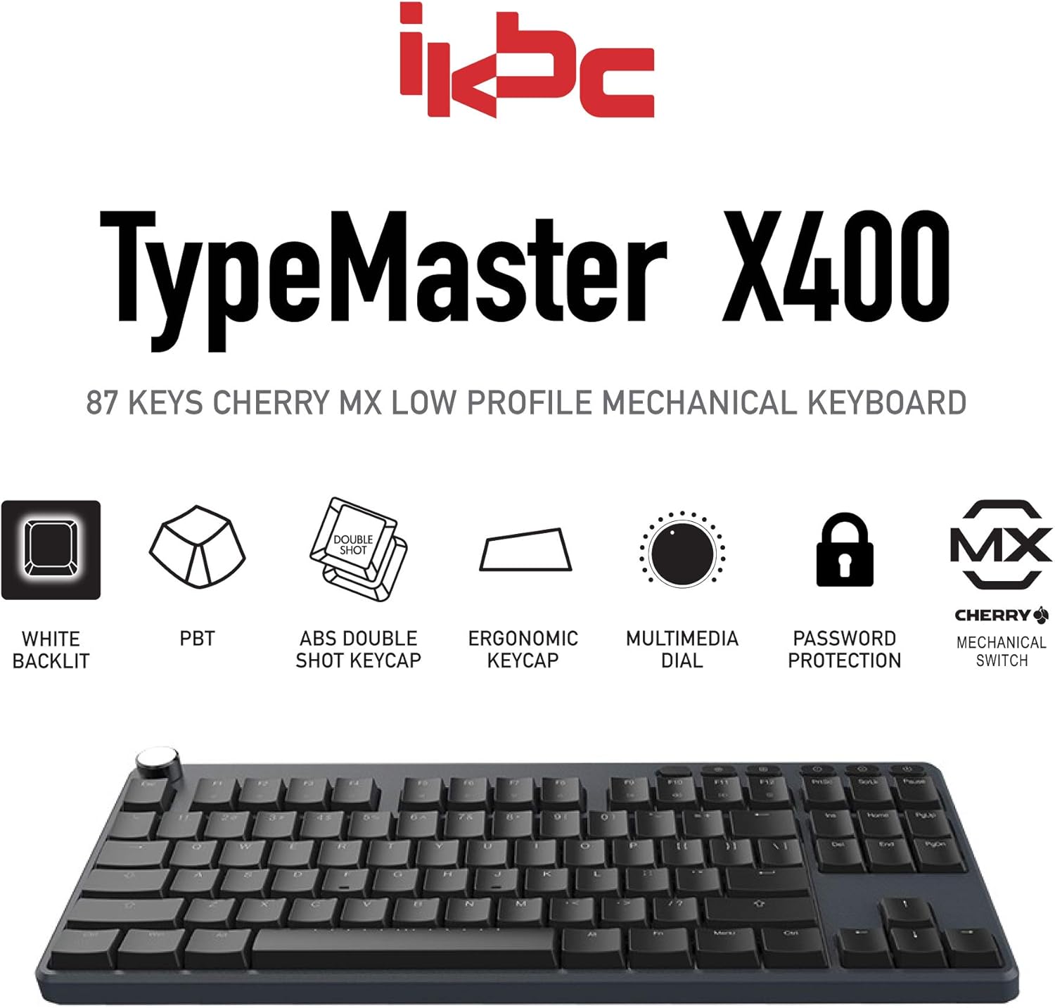 Up To 40% OFF iKBC Typemaster X400 White Backlit LED Mechanical Keyboard with Cherry MX Low Profile Red Switch for Windows/Mac (Tenkeyless Keyboards, Dark Gray Case, Black ABS 87 Keycaps, ANSI/US QWERTY) Best Seller iKBC Typemaster X400 White Backlit LED Mechanical Keyboard with Cherry MX Low Profile Red Switch for Windows/Mac (Tenkeyless Keyboards, Dark Gray Case, Black ABS 87 Keycaps, ANSI/US QWERTY)