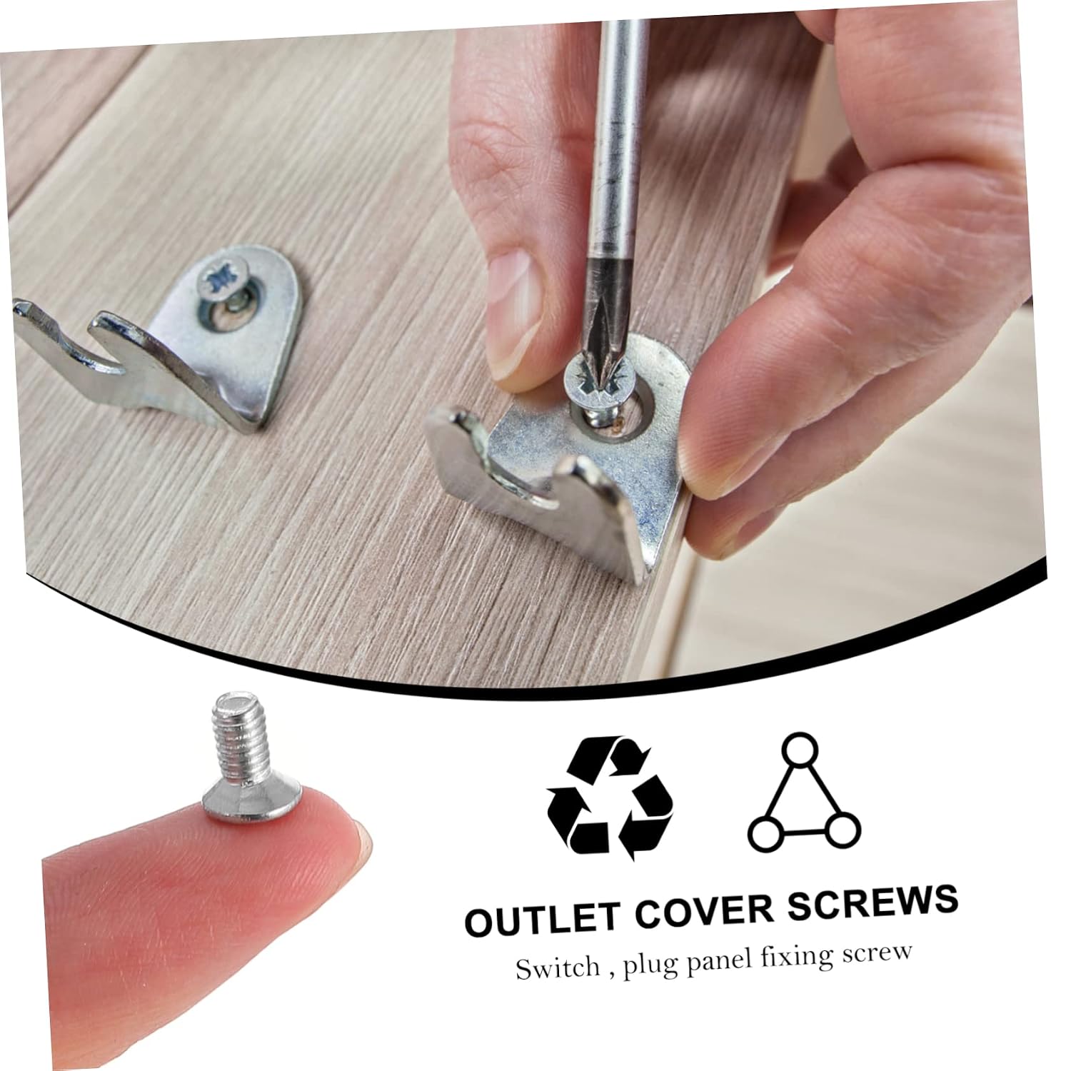 600 Pcs Wall Plate Screws Chrome Light Switch Plate Screws Receptacles