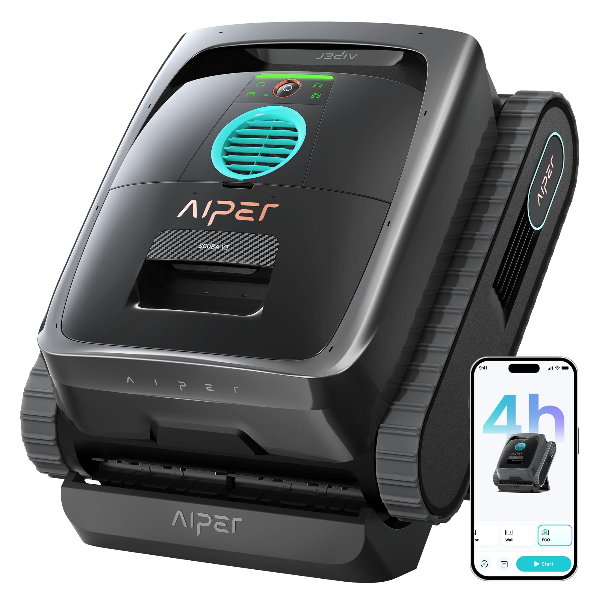 (2026 Upgrade) AI Vision Cordless Robotic Pool Cleaner, 240 Min Runtime Upgrade Battery Life, Multi-Layer Filtration, Include Wireless Charging Dock, Gray