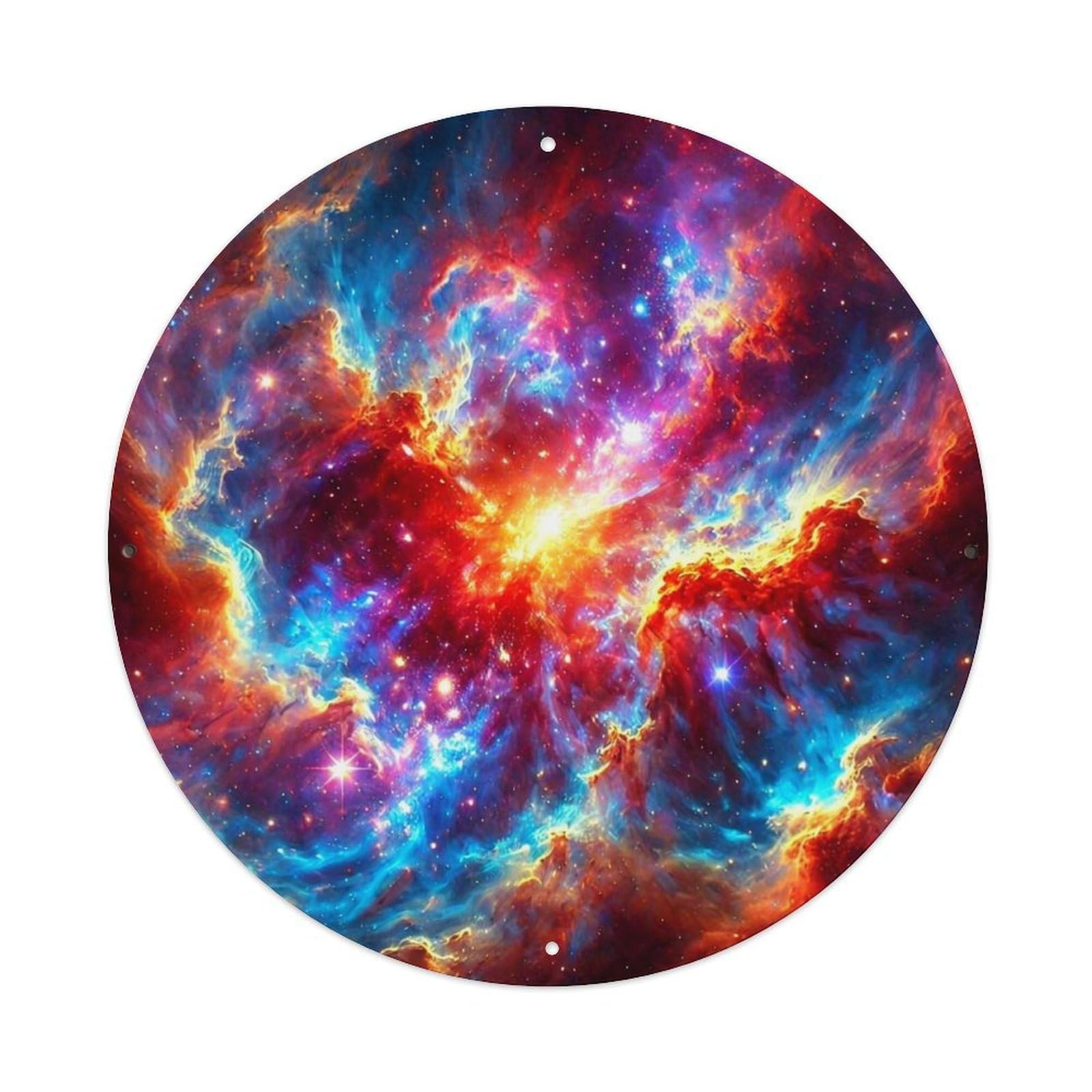Vibrant Cosmic Nebula Star Pattern Retro Metal Tin Sign, Vintage Metal Poster for home, Gaming Room, Studio Workshop,Bar,Garage Wall Art Decor 8x8 inch