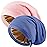 Silk Satin Bonnet Hair Wrap for Sleeping, 2 Pcs Adjustable Silk Bonnets for Women Men Sleep Cap Silk Lined Slouchy with Adjustable Strap Curly Hair Head Scarf Night Caps