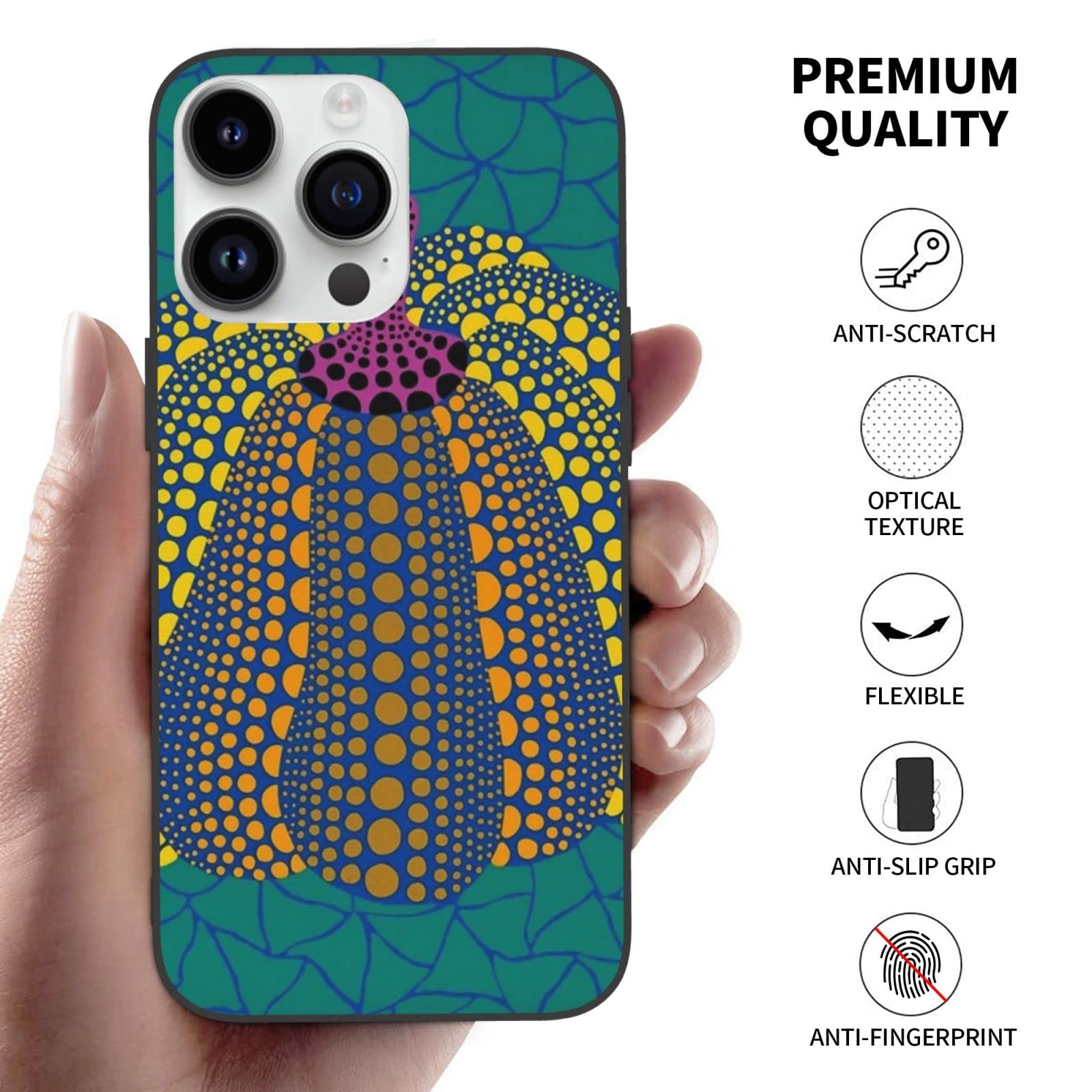 希少【未使用新品】草間彌生iPhone Andマルチ対応スマホケース Amazon