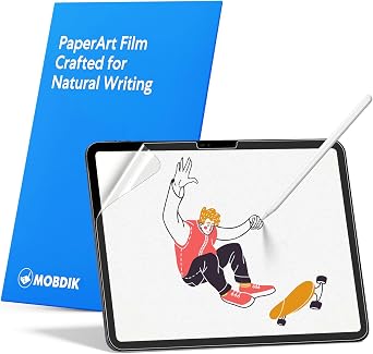 MOBDIK 2 Pack Paperfeel Screen Protector Compatible with iPad Pro 11 M5 2025 / M4 2024 New Version Crafted for Natural Writing, Less Reflection, Nib Friendly, with Easy Installation Kit