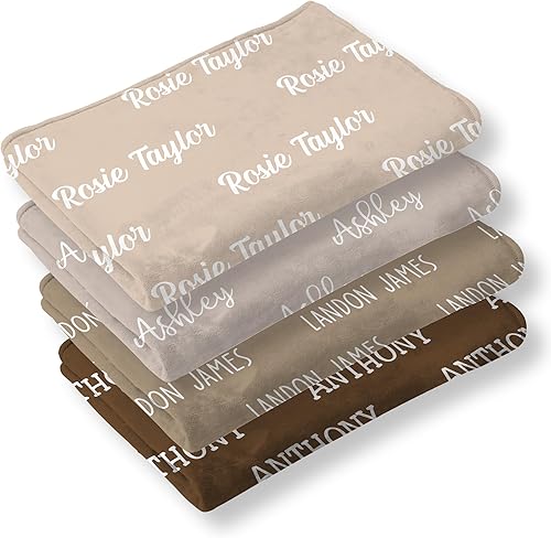 FLOCHIL Mantas de bebé personalizadas, manta de bebé personalizada Manta de bebé con nombre para niñas, el mejor regalo para bebé, forro polar de