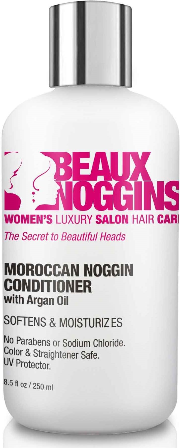 Best ARGAN Oil Conditioner by BEAUX NOGGINS Restores Damaged Hair, Promotes Hair Growth & Healthy Scalp - Conditions, Controls Frizz, Adds Shine for All Hair Types - Natural Hair Care for Women & Men