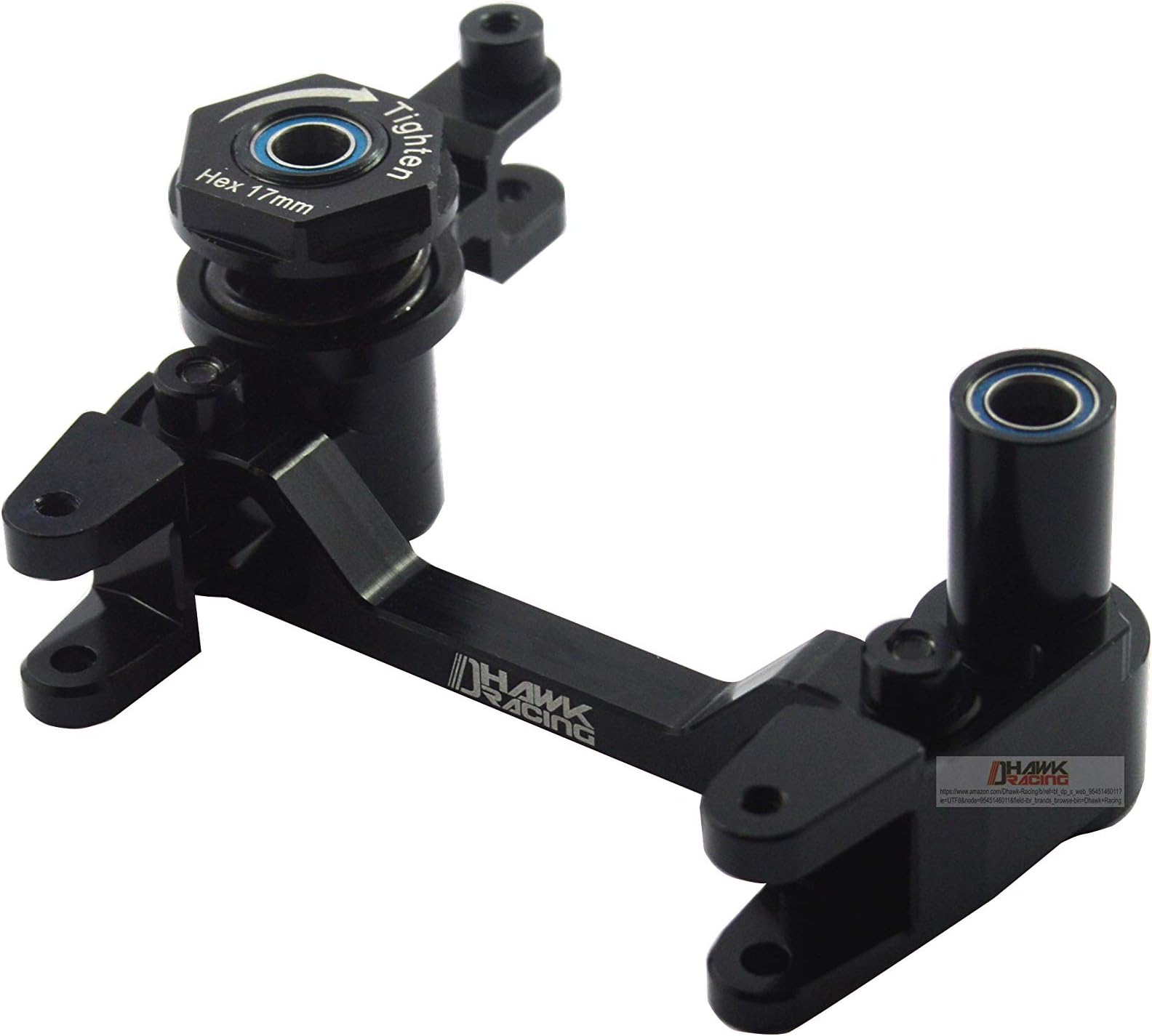 Aluminum Steering Bellcrank w/Bearing Black for Traxxas Unlimited Desert Racer