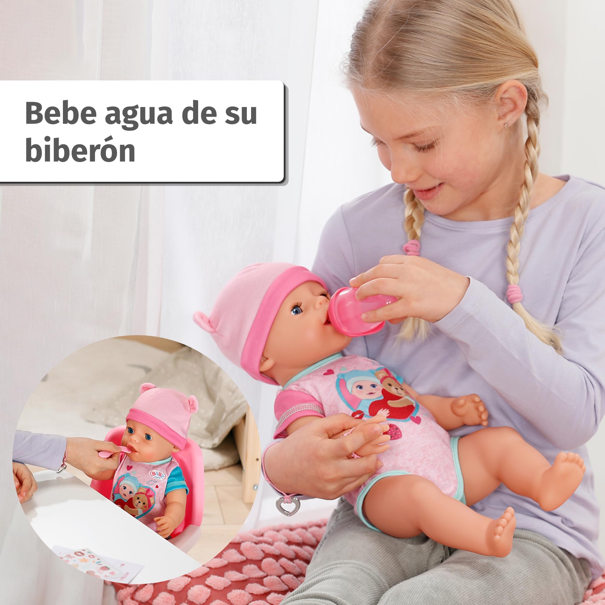Baby Born Emma - Muñeca de 43 cm - 10 Funciones, Incluye Accesorios y Pelele - Funciona sin Pilas - Apto para niños a Partir de 3 años
