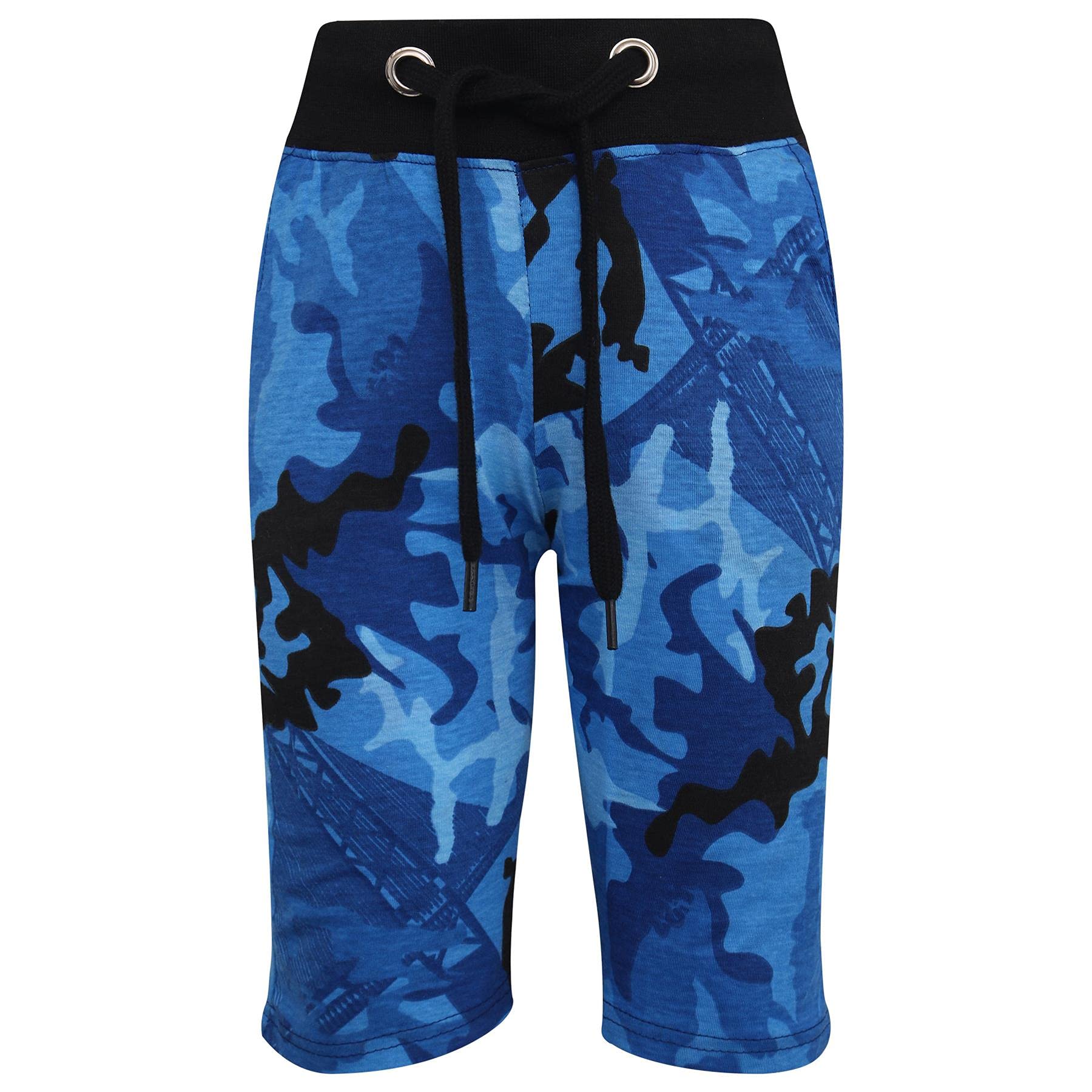 A2z 4 Kids Boys Blue Pe Shorts Comfy Breathable Camouflage Cotton - A2z Camo Shorts 7-8