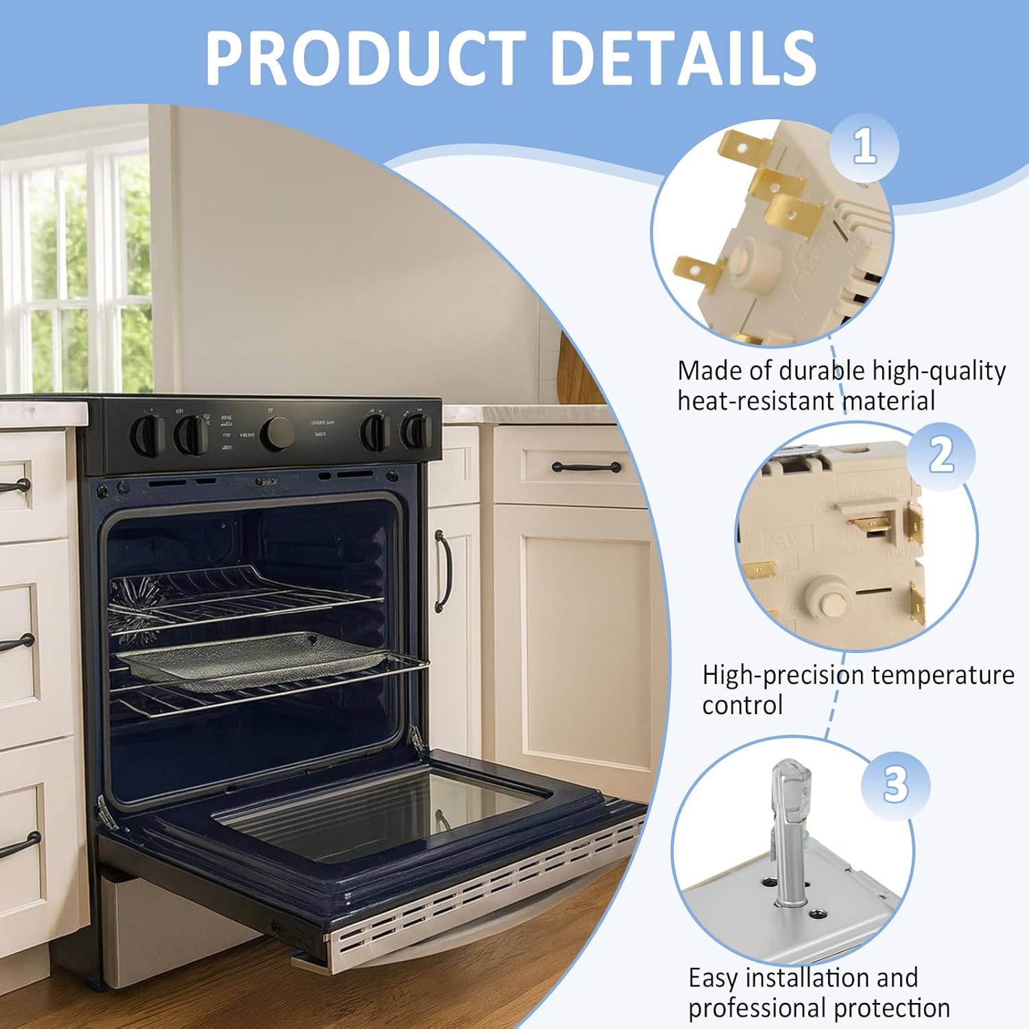 DG44-01006B Dual Infinite Switch Compatible with Samsung Range/Oven Surface Element Control Replacement Numbers: PER001-12 D, AP6037530, PS11771631, EAP11771631, PD00035203