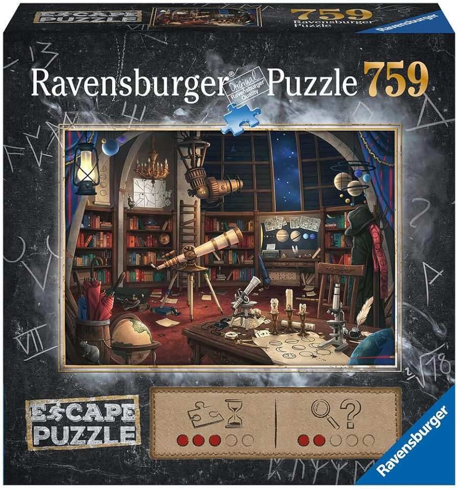 Ravensburger Escape Puzzle - Space Observatory 759 Piece Jigsaw | Unique Escape Room Experience | Perfect for Kids and Adults Aged 12 and Up | FSC Certified Materials | 27'' x 20'' Size The Forest Stewardship Council