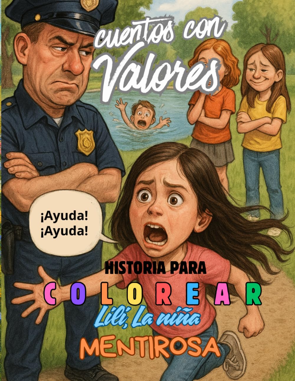 Libro para Colorear: Lili la Niña Mentirosa (HISTORIAS PARA COLOREAR CON VALORES)