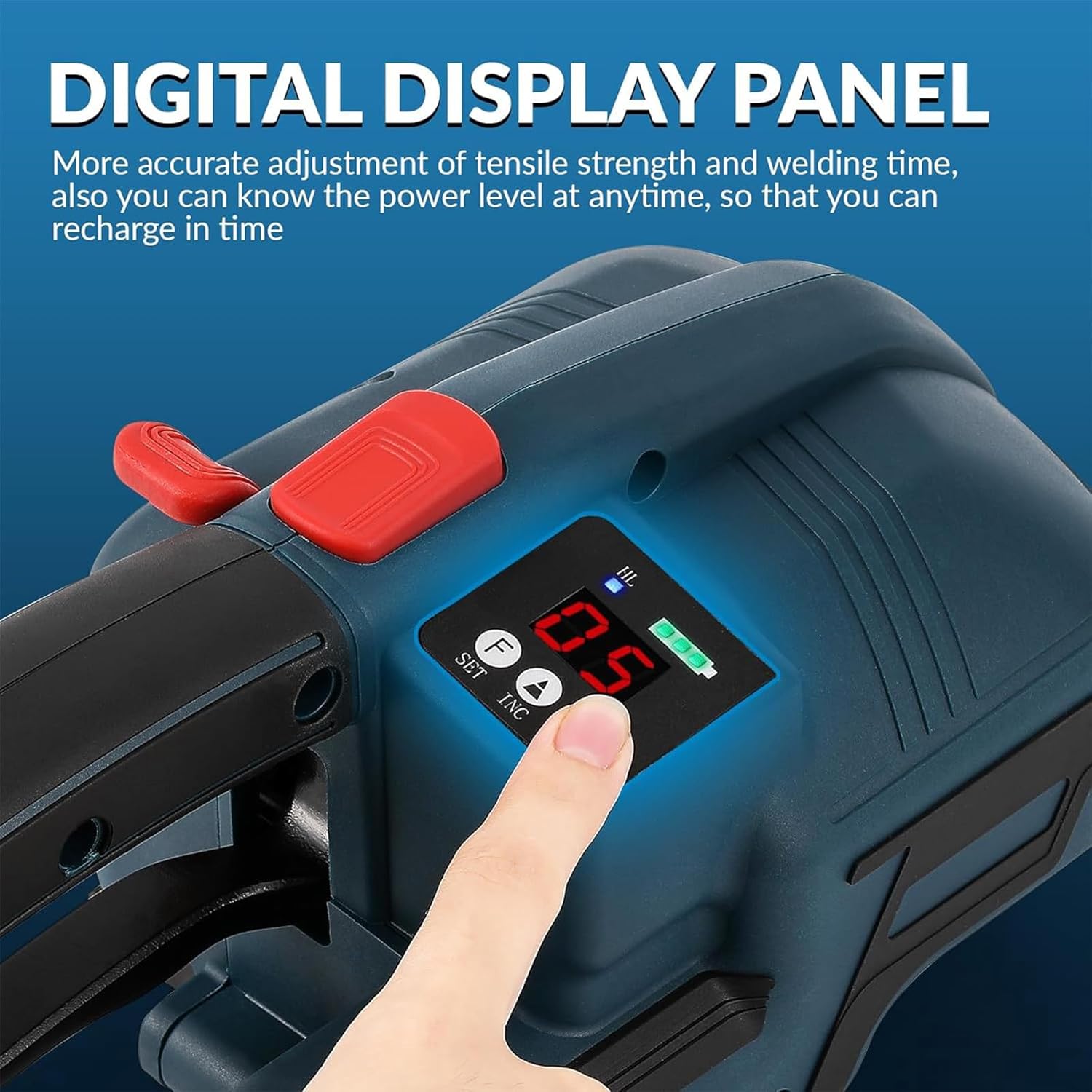 Electric Strapping Tool for Plastic Straps, Handheld Electric Packaging Machine, 2 Battery, Automatic Banding Machine, Heavy Duty Strapper