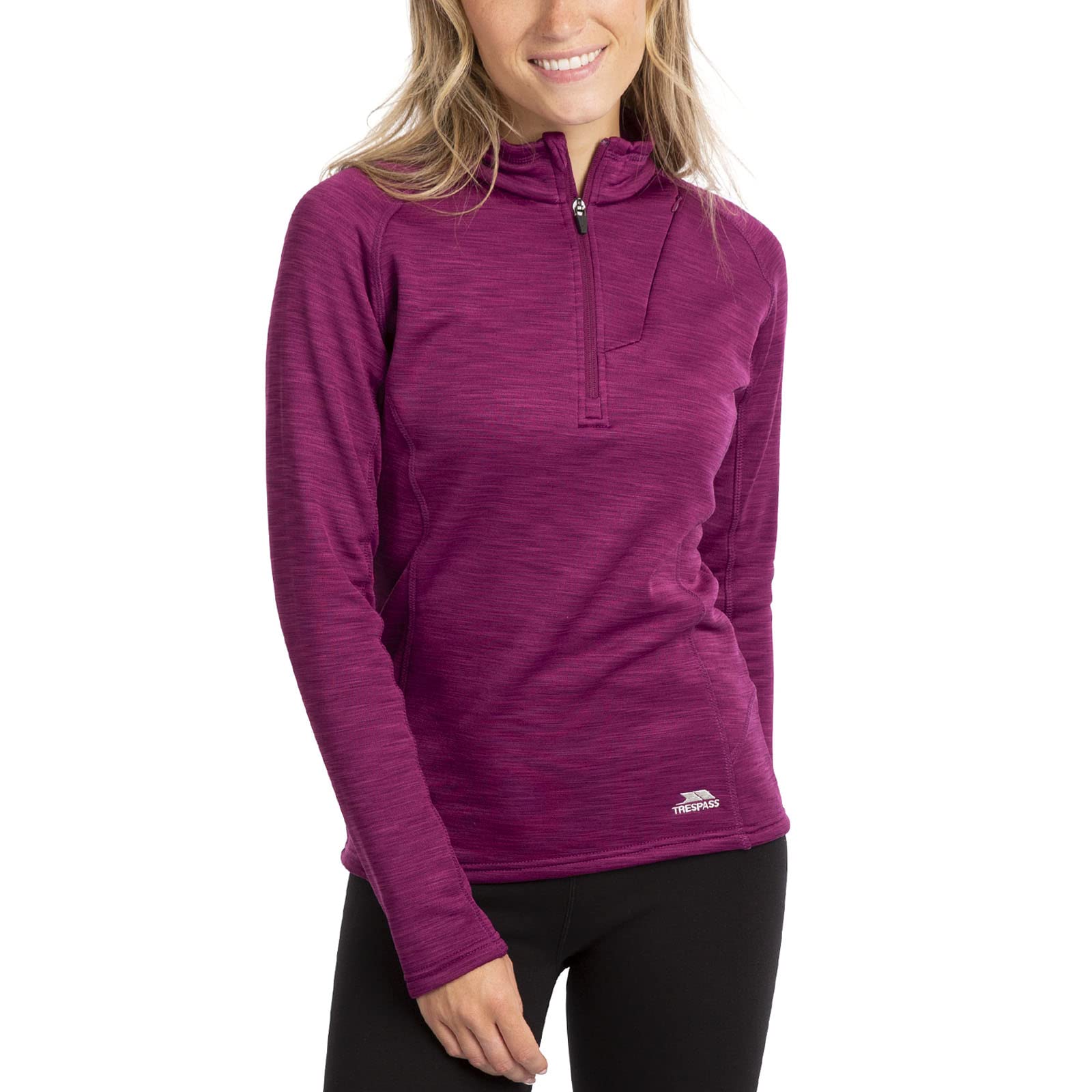 trespass Fairford Womens Ladies Long Sleeve Top Active Fleece for Yoga Running-picture-13