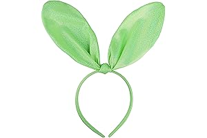 Enchanting Green Bunny Ears Headband for Festive Occasions