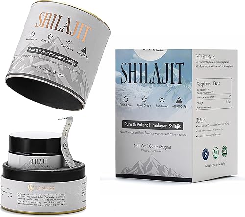 Resina Shilajit pura del Himalaya  Orgánica y de alta potencia  400 mg 75 porciones  85+ minerales traza y 75% ácido fúlvico  Shilajit para hombres