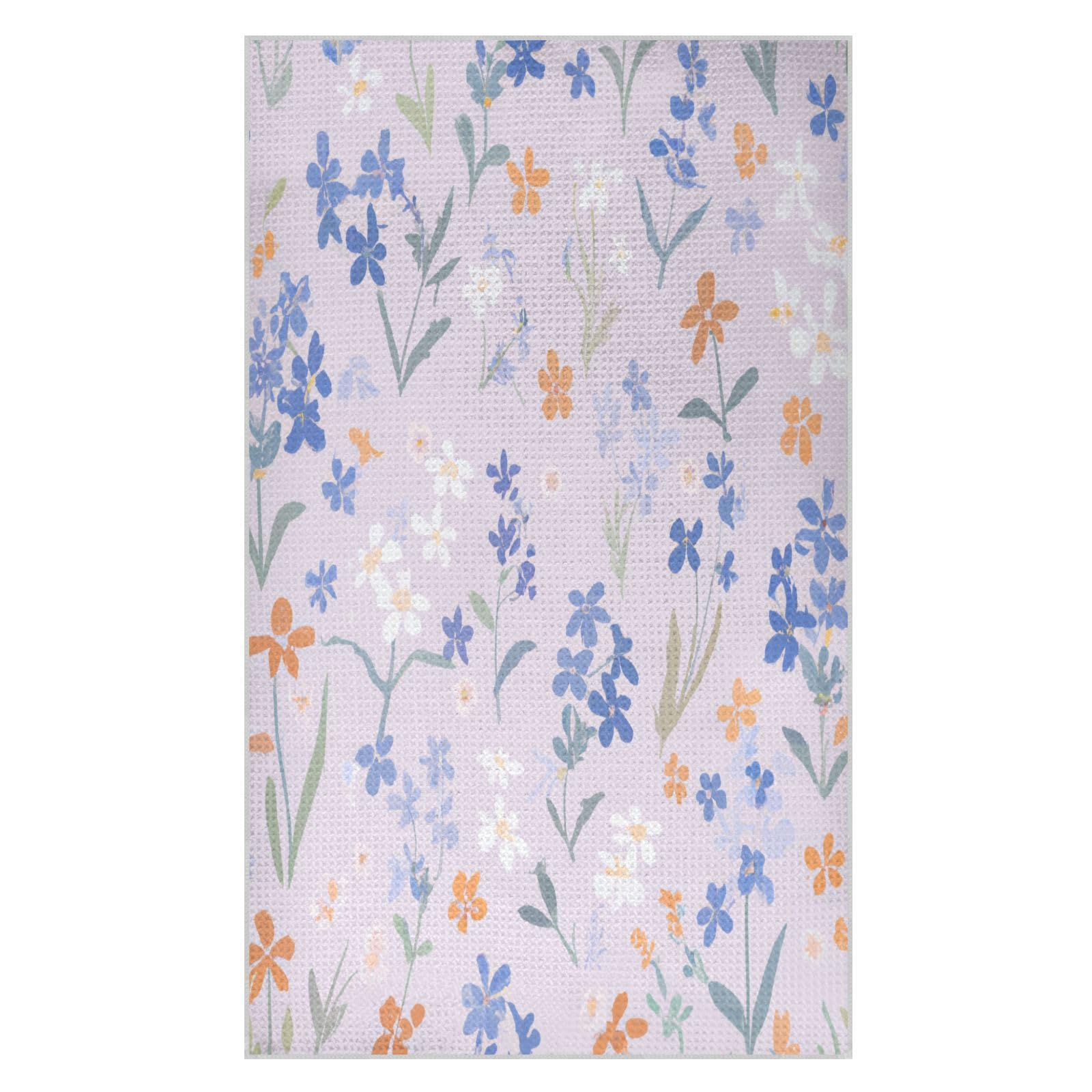 BURSTDDY Flowers Kitchen Towels,Absorbent Dish Towels 2 Pack