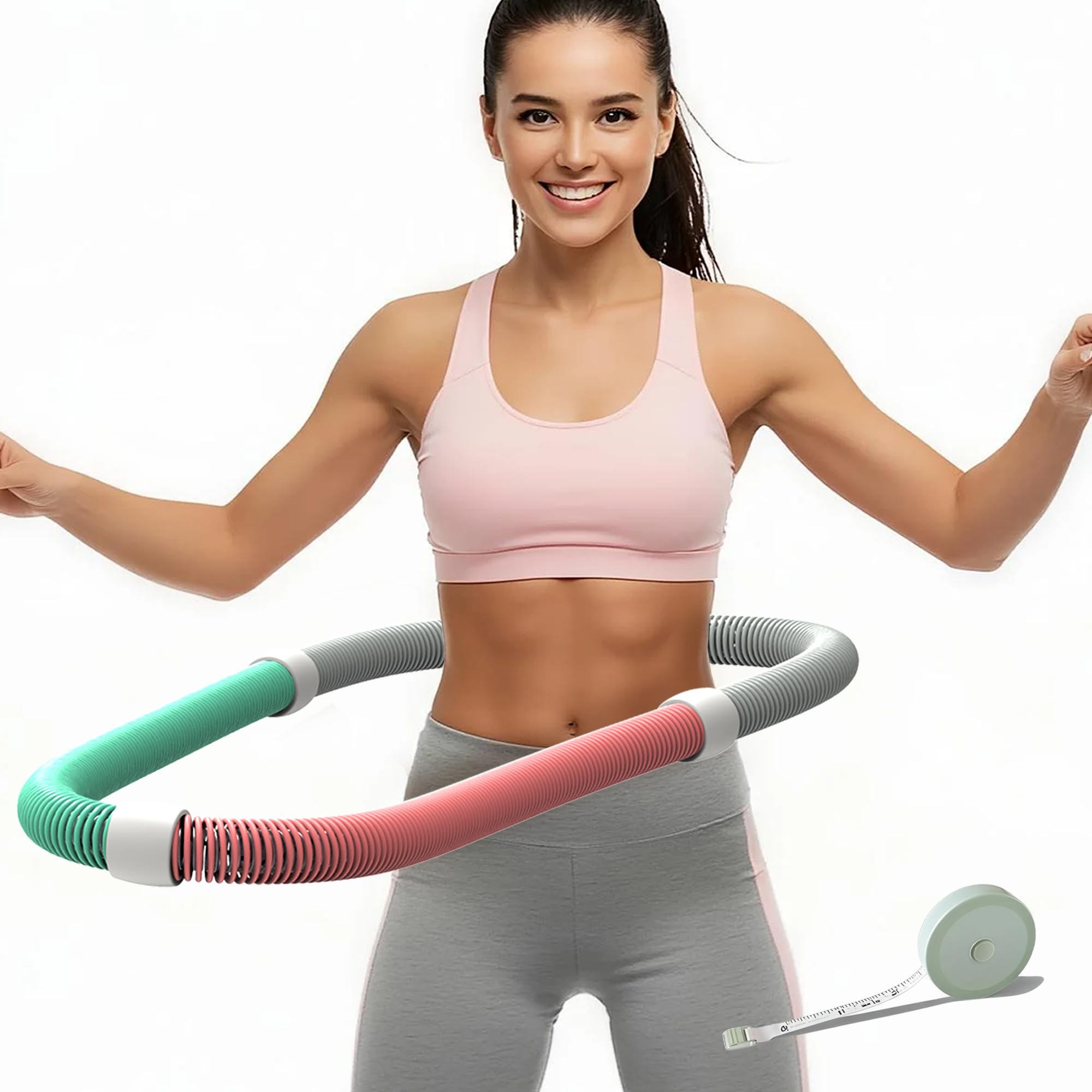Cerceau D’exercice à Ressort Souple - Pour Muscler La Taille, Le Ventre Et Tout Le Corps, Pliable Et Silencieux, Idéal à La Maison !