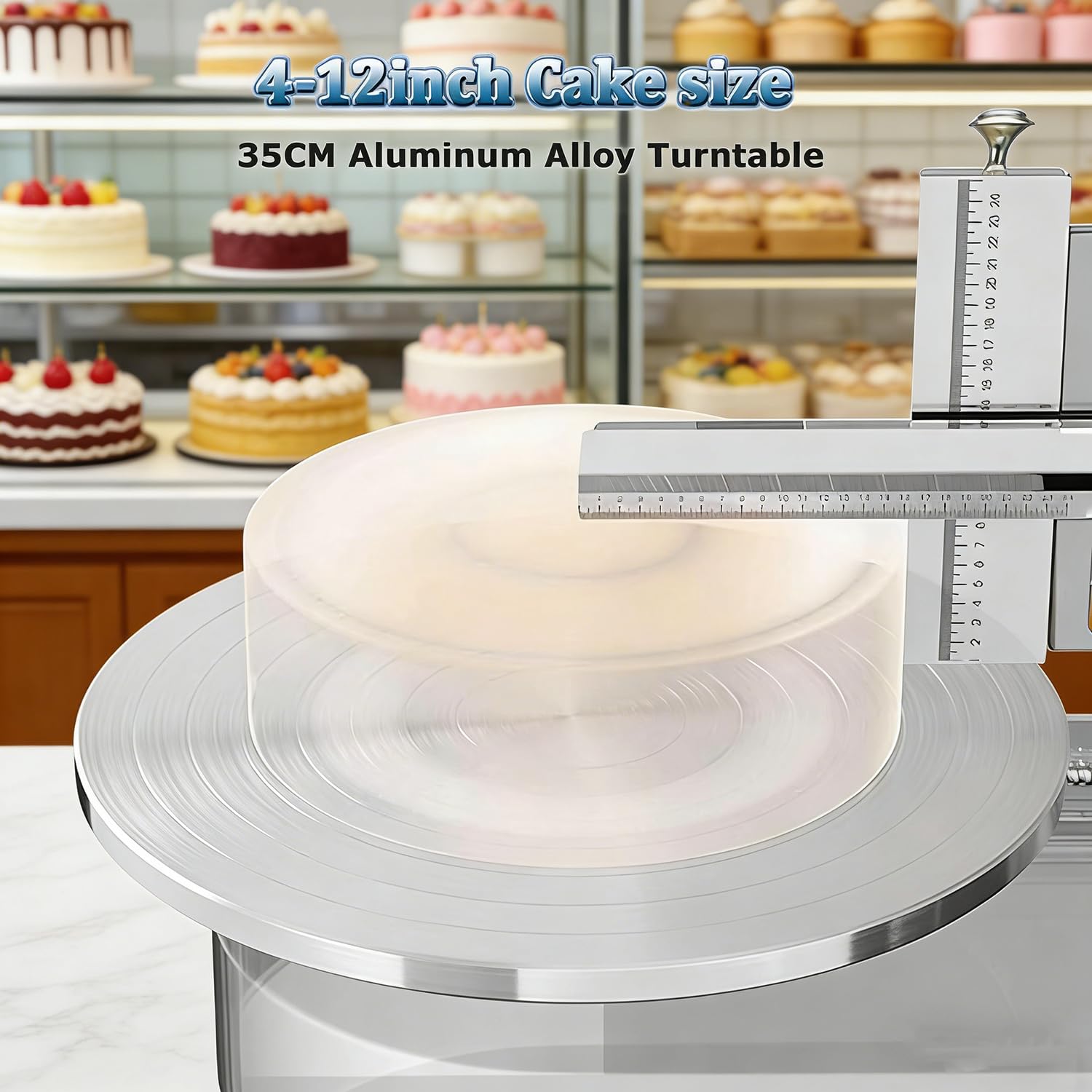 Macchina automatica per spalmare la crema per torte, macchina per riempire e stendere la crema per torte rotonda da 4-12 pollici, per spalmare la marmellata di per di compleanno