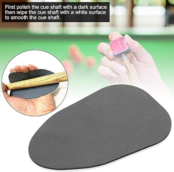 Pool Cue Shaft Smoother and Burnisher, TwoSided Billiard Pool Cue Shaft Burnisher Billiard Cue Shaft Slicker Cloth Cleaner Pool Cue Accessories Pool Shaft Cleaner Pool Stick Cleaner Shaft Cleaning