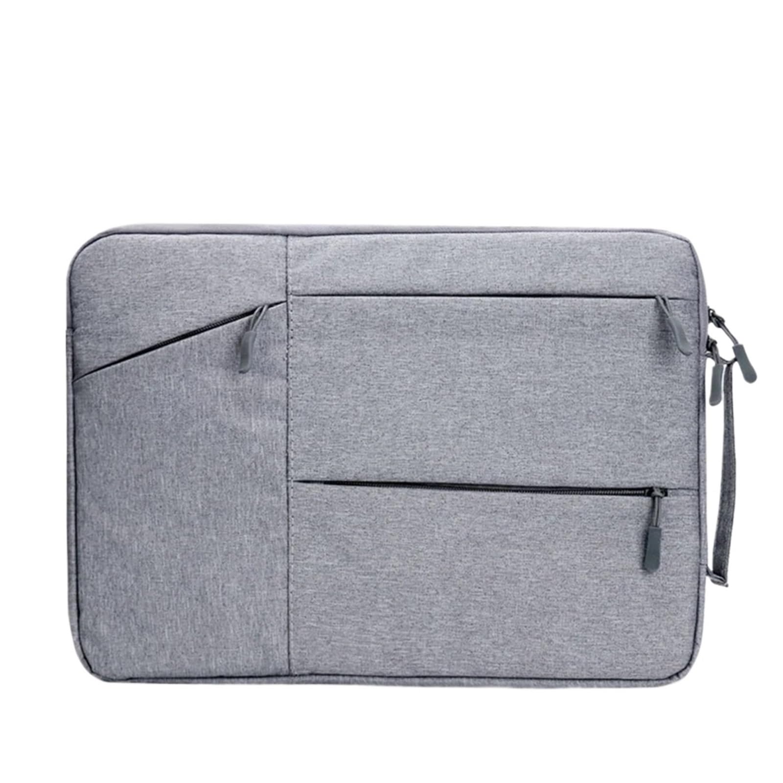 Custodia universale per notebook da 11-15,6 pollici, custodia protettiva leggera (11/12/13,3/14/15/15,4/15,6 pollici), impermeabile, portatile, imbottita, colore grigio chiaro