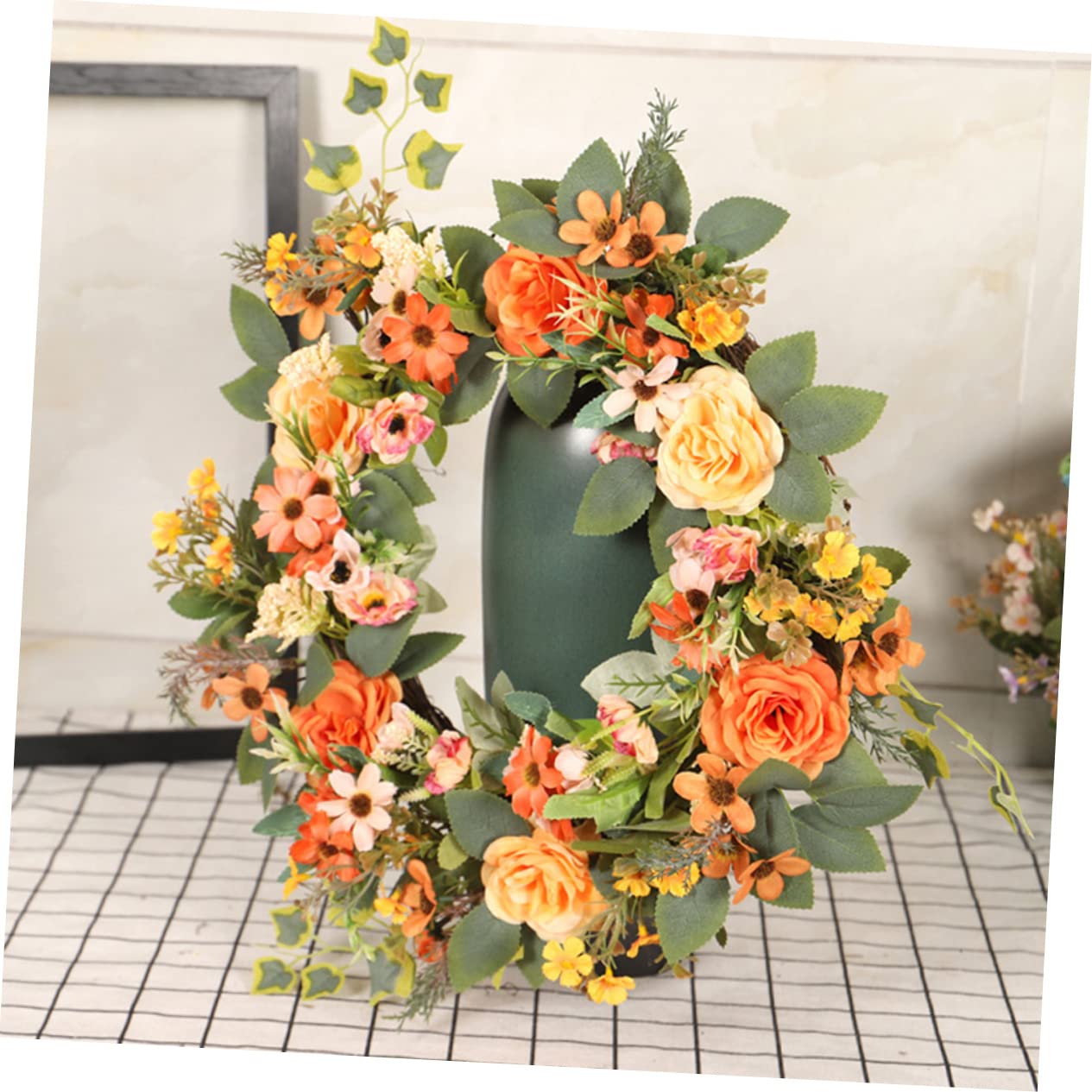 Ghirlanda Ornamentale Artificiale di Peonia 1 Pezzo in Fiore di Seta