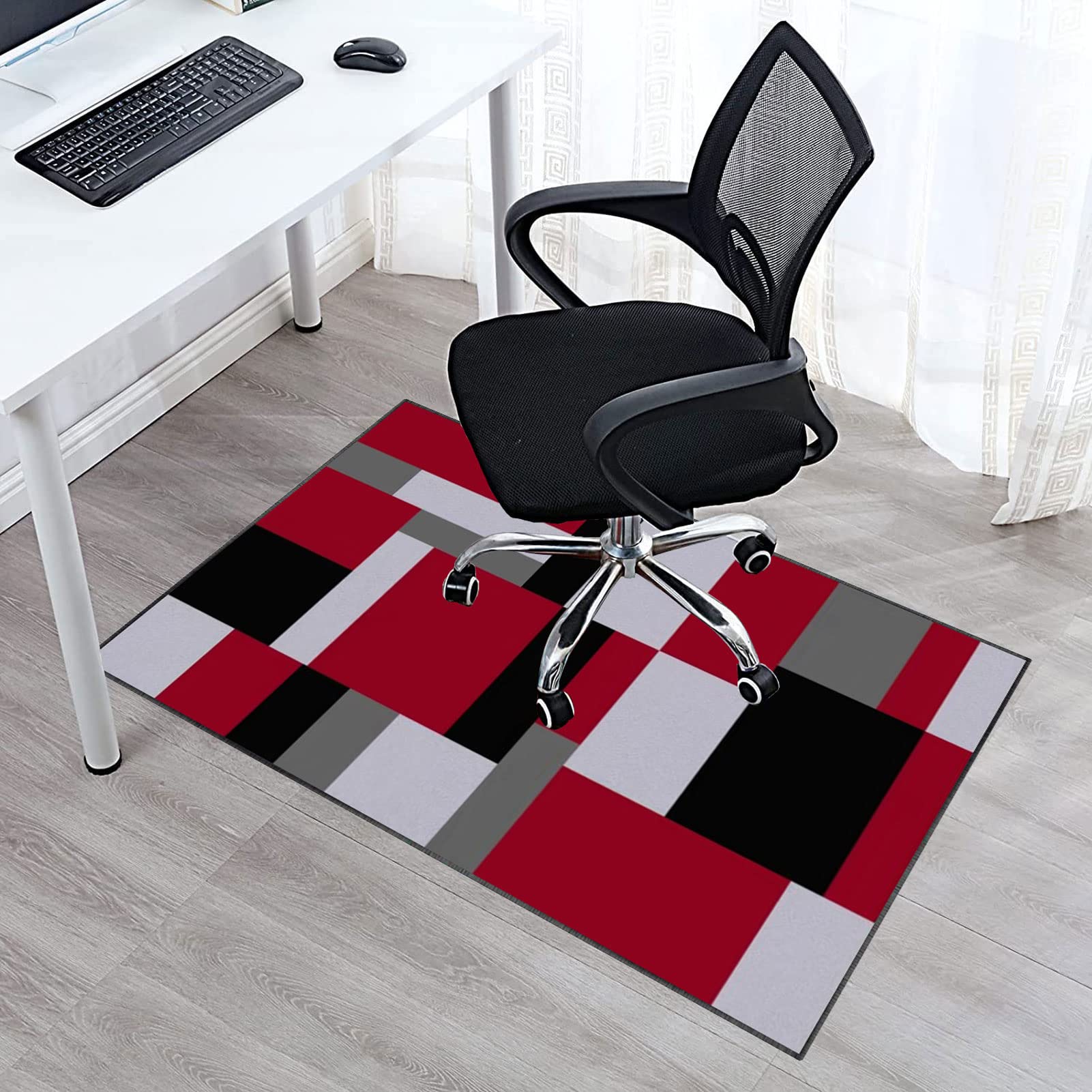 Alfombrilla de silla de 70 x 100 cm para suelos de pelo medio bajo, protectores de suelo, tapete de silla de oficina, tapete de silla de computadora, tapete para silla de escritorio, tapete para suelo