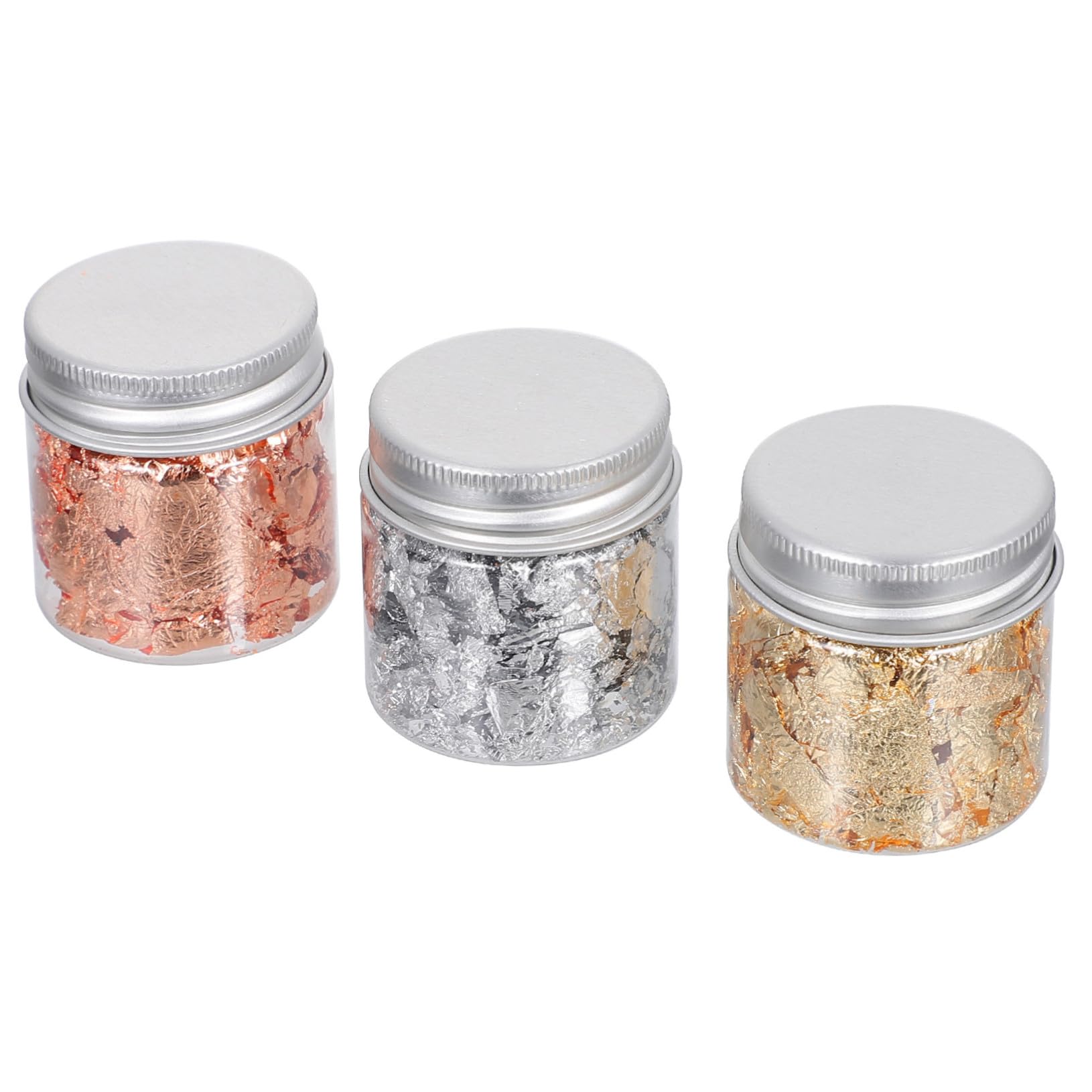 Veemoon Botellas de de Lámina Metálica para Decoración de Uñas DIY Brillo Gilding Flakes Fácil de Aplicar para con Purpurina y Gel para Fiestas y Diario