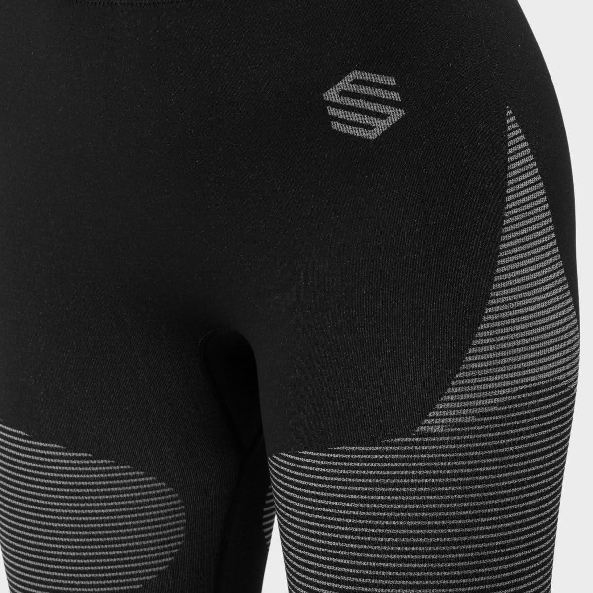 SIROKO Leggings compresivos de esquí y Nieve UltraDry Negro