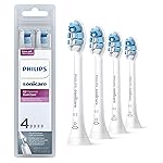 Philips Sonicare Optimal Gum Care Replacement Toothbrush Heads, HX9034/65, BrushSync Technology, White 4-pk