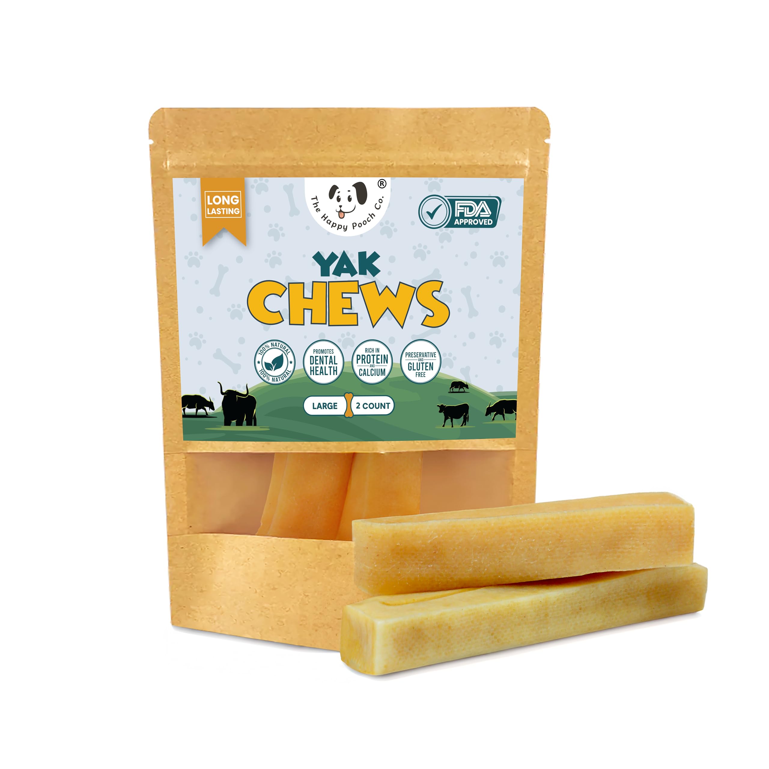 Happy Pooch Co. Himalayan Yak Chew for Dogs (Large, 2, Count) (B0CV6V5PRK) Amazon Price History, Amazon Price Tracker