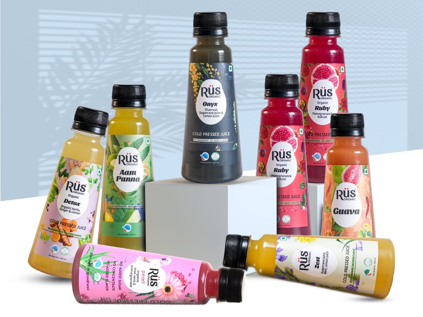 Rus Organic Fresh Cold-Pressed Juice Assorted Pack (8 x 200ml) | 100% Pure Mixed Fruit Juices | No Added Flavors, Sugar, & Concentrates | 100% Healthy & Natural! (B0CL6GRS71) Amazon Price History, Amazon Price Tracker